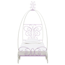 Priya II - Twin Bed With Canopy - White & Purple