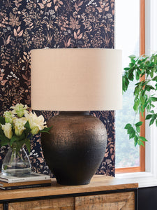 Newgerhard - Brown / Black - Metal Table Lamp