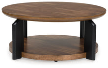 Kraeburn - Brown / Black - Round Cocktail Table