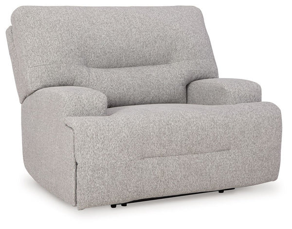 Acklen Place Wide Seat Power Recliner Pewter