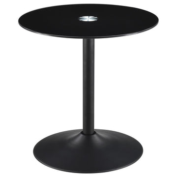 Ganso - Round Metal Coffee Table With Tempered Glass Top