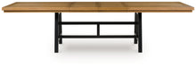 Galliden - Black / Brown - Rectangular Dining Room Extension Table