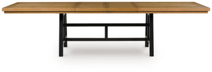 Galliden - Black / Brown - Rectangular Dining Room Extension Table