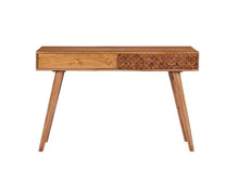 Lotus - 2-Drawer Console Table - Natural Brown