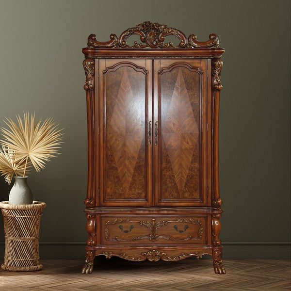 Dresden Wardrobe/TV Armoire Cherry Oak