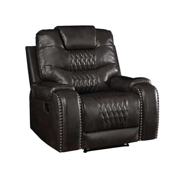Braylon Motion Recliner Magnetite Synthetic Leather