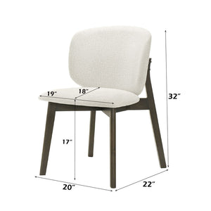 Mallin - Side Chair (Set of 2) - Gray Chenille & Walnut