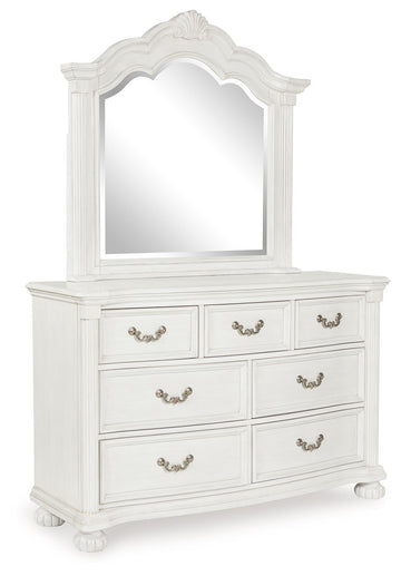 Montelaine - Dresser And Mirror - Antique White