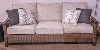 Monterey Point - Dark Brown - Sofa With Cushion