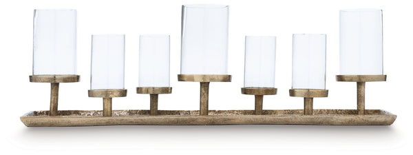 Wallmond Candle Holder Antique Brass Finish