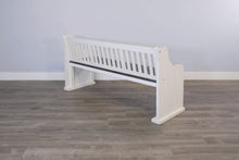 Carriage House - Slat Back Bench - Cottage White / Europen Dark