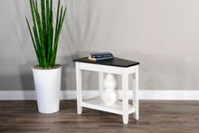 Carriage House - Chair Side Table - Cottage White / Europen Dark