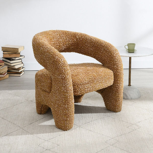 Pelia Accent Chair Orange Tweed
