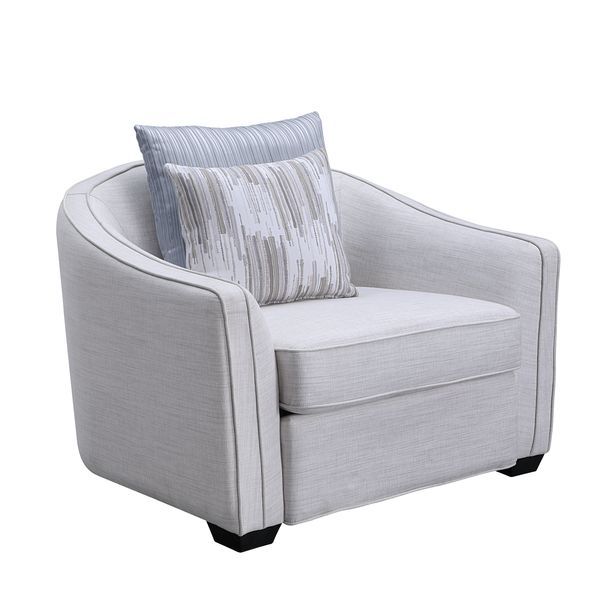 Mahler II Chair With 2 Pillows Beige Linen