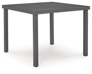 Rocky Creek - Square Dining Table With Umbrella Option - Gray