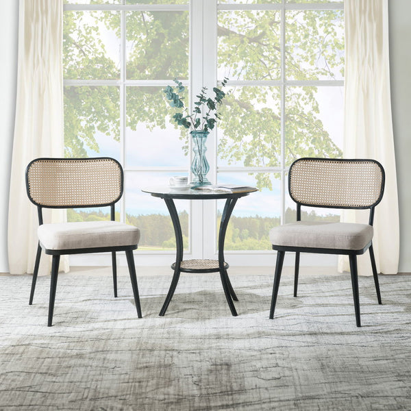 Colson 3 Pieces Table & Chairs Set Black