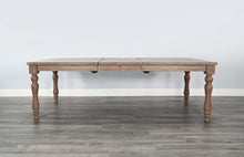 Sierra - Rectangular Dining Table With Extensions With Turned Legs - Amber