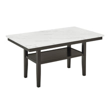 Carissa - 60" Rectangle Dining Table With Storage Shelf - Black / White