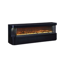 Luken 71" TV Stand with Electric Fireplace – Black