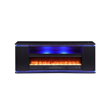 Medea 71" TV Stand with Electric Fireplace & Heater – Black