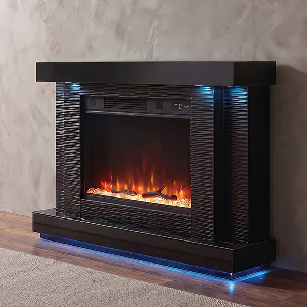 Dorrit 55" Electric Fireplace TV Console with Heater – Black