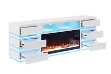 Terni TV Stand with Electric Fireplace – White