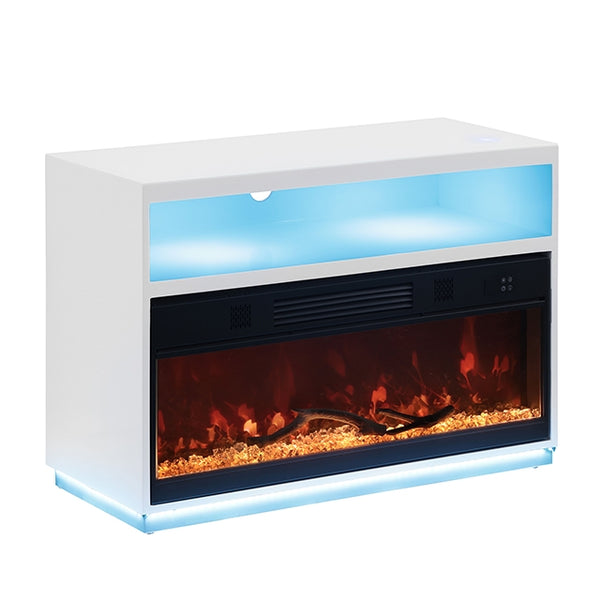 Terni TV Stand with Electric Fireplace – White
