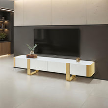 Larvik 79" TV Stand – White / Gold