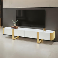 Larvik 79" TV Stand – White / Gold