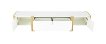 Larvik 79" TV Stand – White / Gold