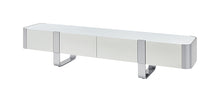 Larvik 79" TV Stand – White / Silver