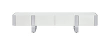 Larvik 79" TV Stand – White / Silver