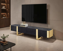 Leknes 79" TV Stand – Black / Gold