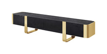 Leknes 79" TV Stand – Black / Gold