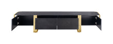 Leknes 79" TV Stand – Black / Gold