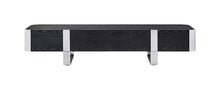 Leknes 79" TV Stand – Black / Silver