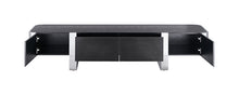 Leknes 79" TV Stand – Black / Silver