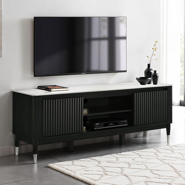 Maidstone 71" TV Console – Black / White