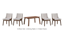 Ginny 5-piece dining set: 1 table + 4 side chairs