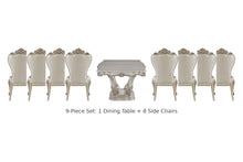 Gorsedd 9-piece dining set: 1 table + 8 side chairs