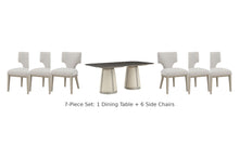 Kasa 7-piece dining set: 1 table + 6 side chairs