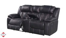Ebony Reclining Sofa & Loveseat Set – Model 141