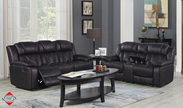 Ebony Reclining Sofa & Loveseat Set – Savon Furniture Visalia