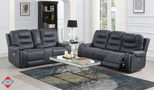 Graphite Dual Power Reclining Sofa & Loveseat Set – Savon Furniture Visalia