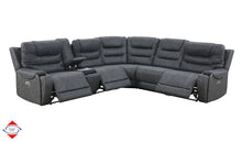 Graphite Dual Power Reclining Sectional – Model 143 (3P2)