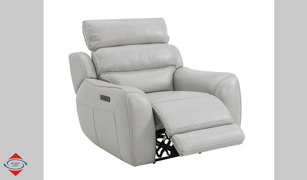 Smoke Dual Power Recliner – Savon Furniture Visalia