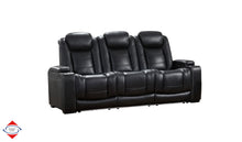 Black Dual Power Reclining Sofa & Loveseat Set – Model 257