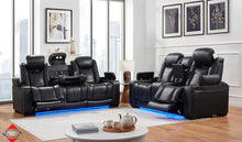 Black Dual Power Reclining Sofa & Loveseat Set – Savon Furniture Visalia