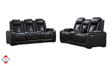 Black Dual Power Reclining Sofa & Loveseat Set – Model 257