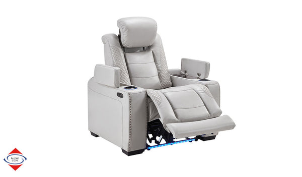 Smoke Dual Power Recliner – Savon Furniture Visalia